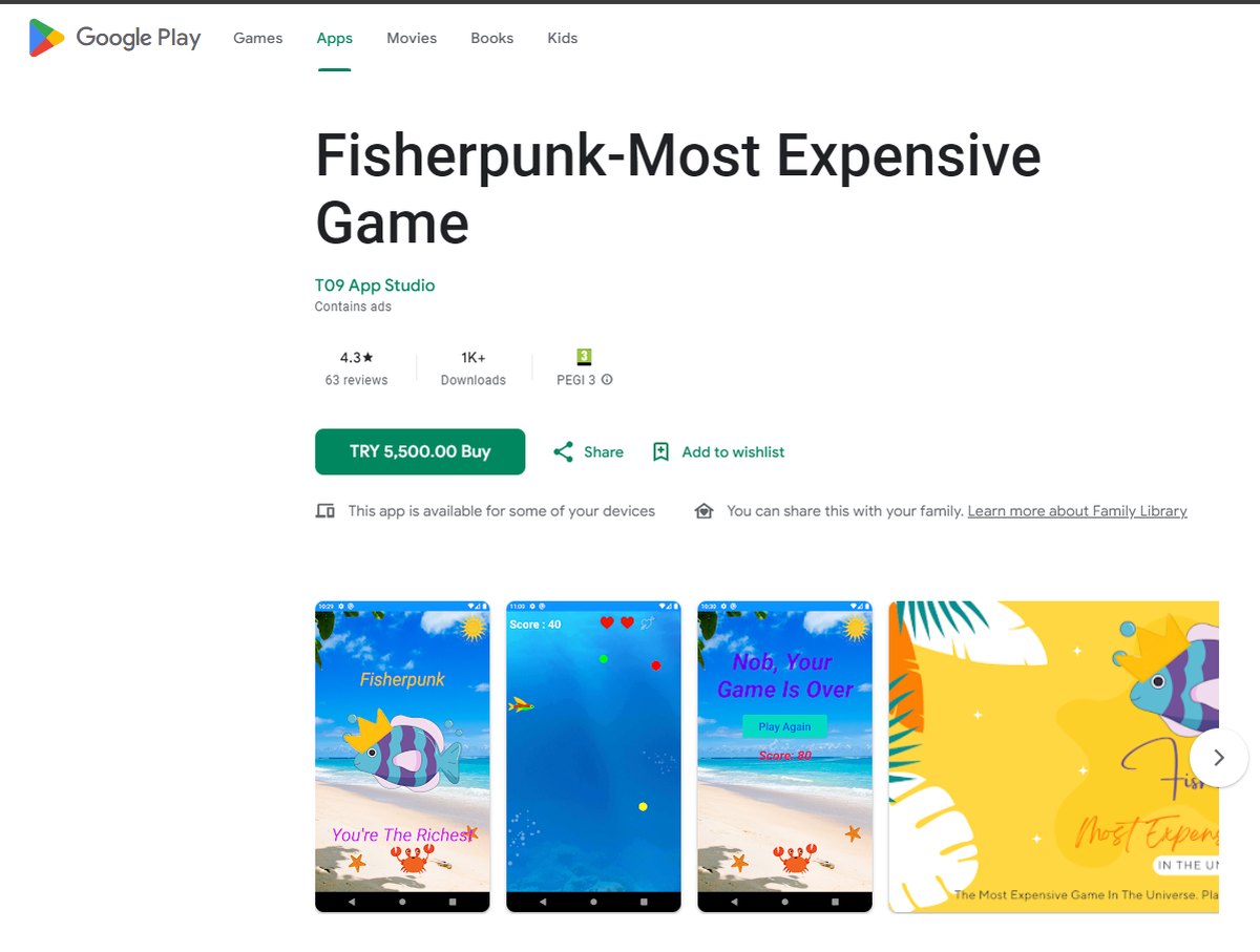 Google Play Store'un En Pahalı Oyunu