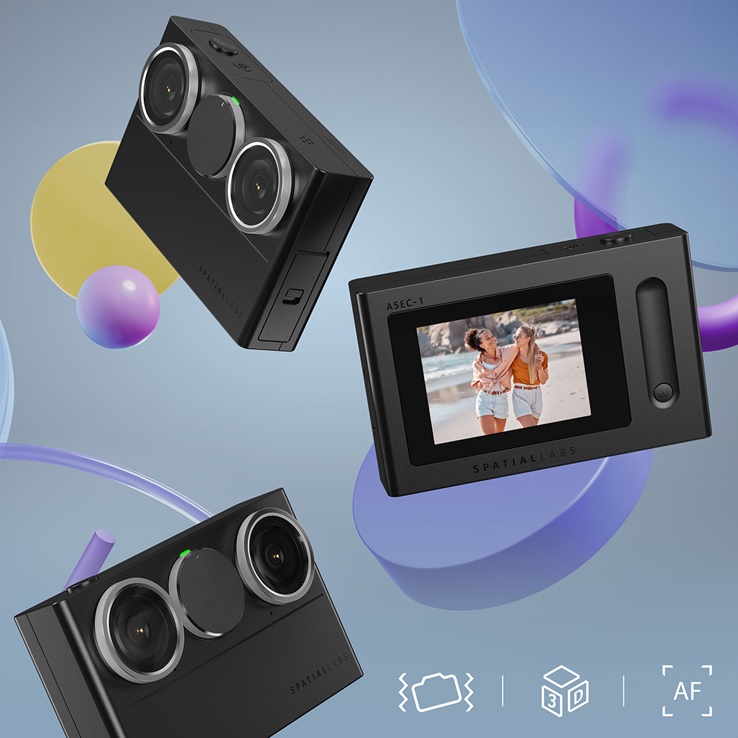 Acer SpatialLabs Eyes Stereo Kamera, Stereoskopik 3D'ye Sahip